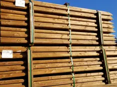 2.20 x 8 DF ACQ Treatment Round Tree Stake